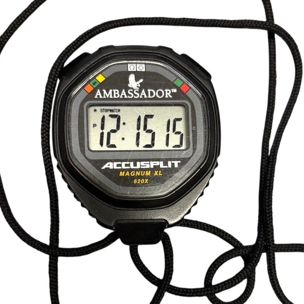 Stopwatch Accusplit Pro Survivor 620X Black Clock XL Display Jogging Running